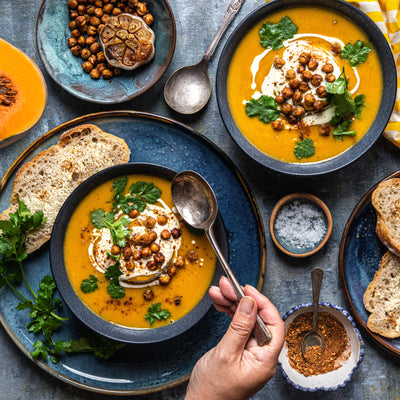 Spice Roasted Butternut & Chickpea Soup