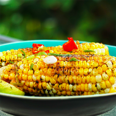 Lime and chilli BBQ corn on the cob