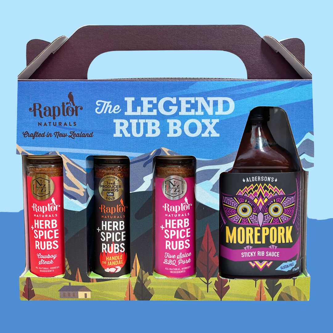 Legend Raptor Shells Legend BBQ Gift Box | Rub & Sauce Set | Raptor Naturals – Raptor Naturals